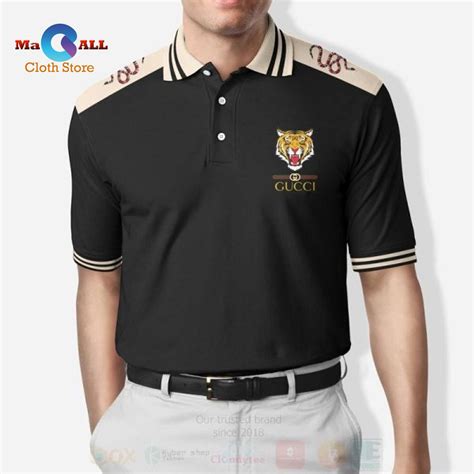 gucci tiger polo mens|authentic gucci polo shirts.